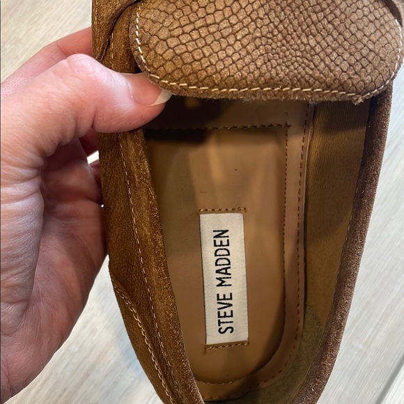 Steve Madden Brown Suede Loafers with Horsebit Detail - Picture 4 of 15